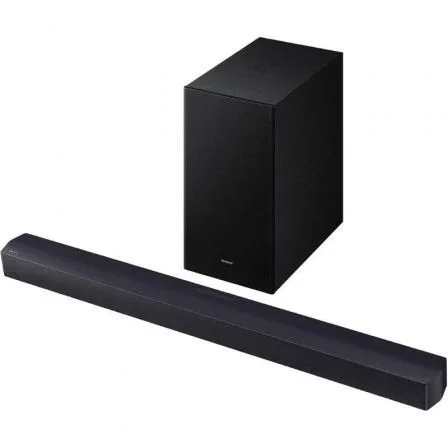 Samsung HW-B450F/ZF Barra de Sonido 2.1 con Subwoofer Inalámbrico, Bluetooth, Dolby Audio, DTS Virtual:X, Bass Boost, Titan Black Samsung HW-B450F/ZF Barra de Sonido 2.1 con Subwoofer Inalámbrico, Bluetooth, Dolby Audio, DTS Virtual:X, Bass Boost, Titan Black